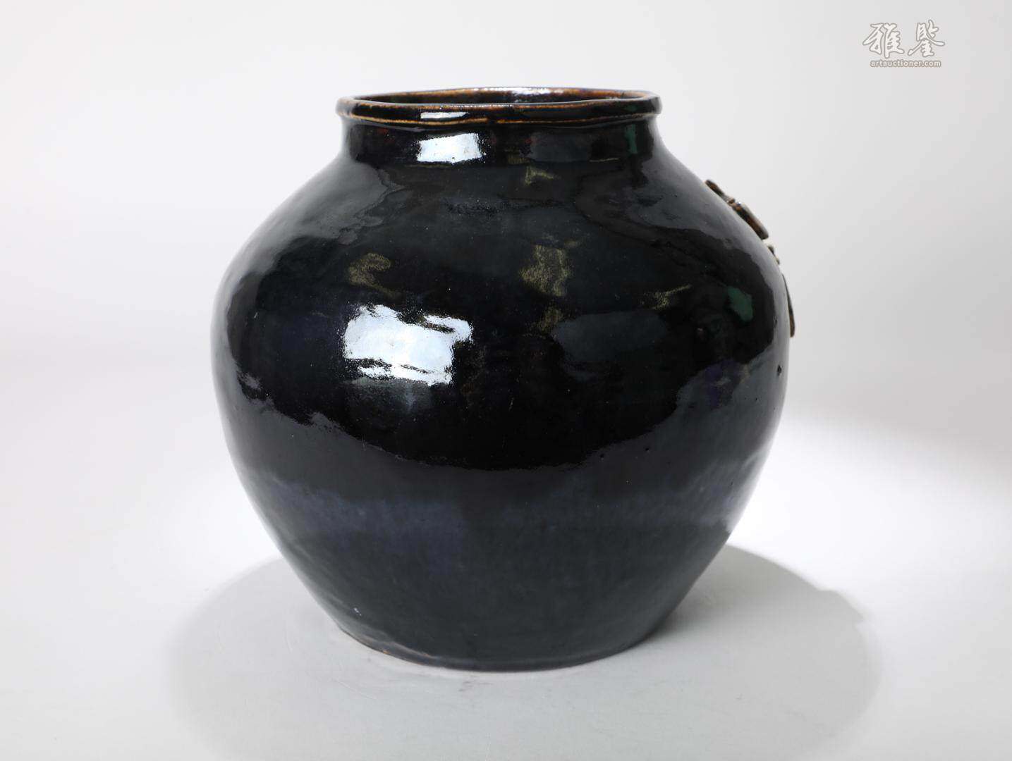 14-17世紀 黑釉內府銘罐