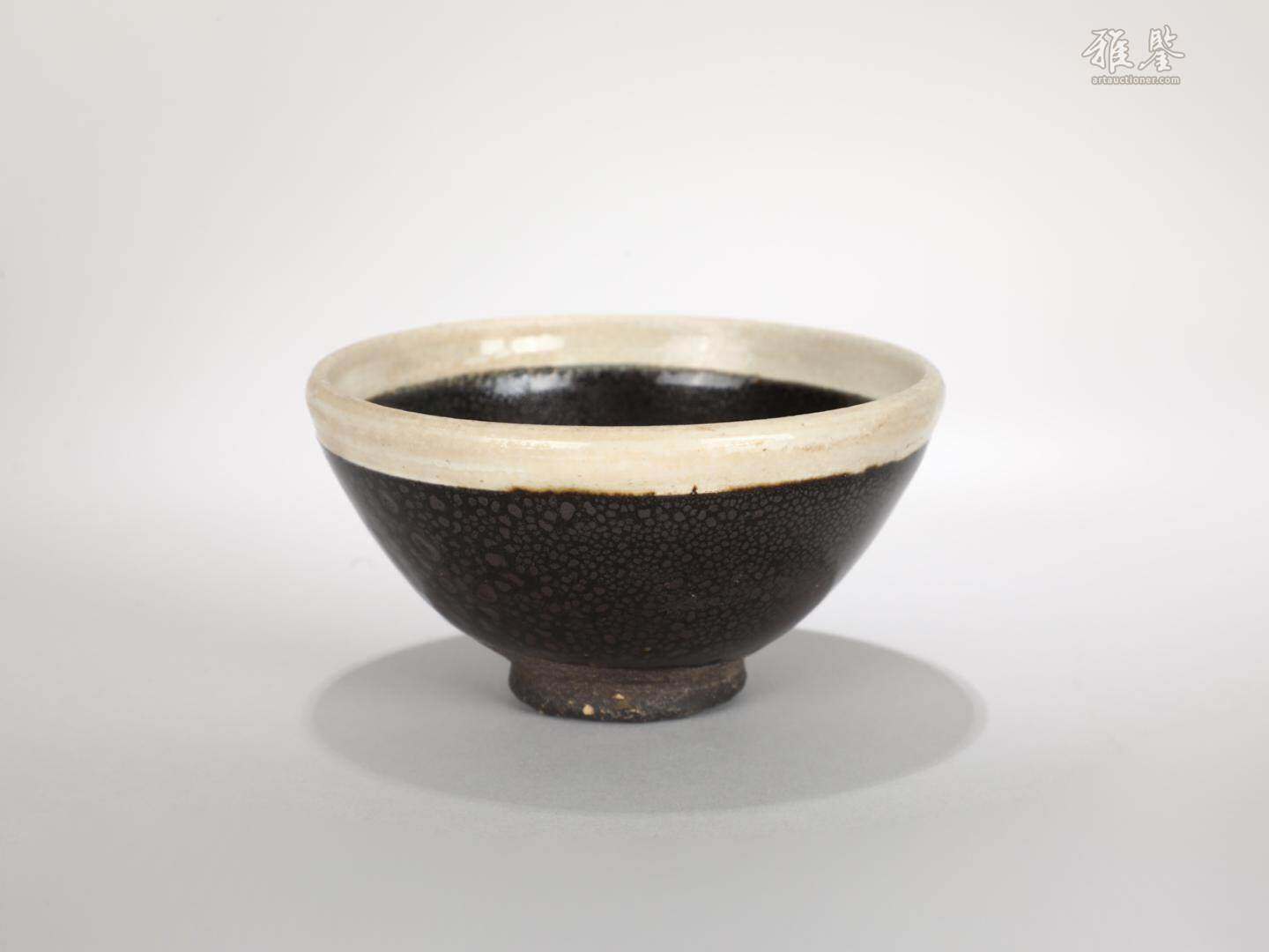 10-13世紀 懷仁窯白覆輪油滴小盞